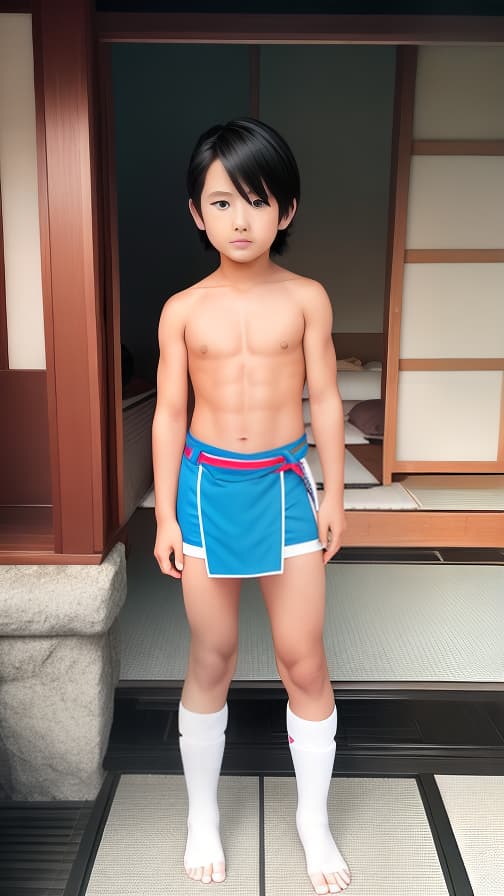  6th grade high socks loincloth Ryokan boy