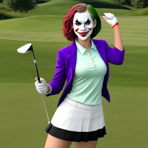  Female joker golfing