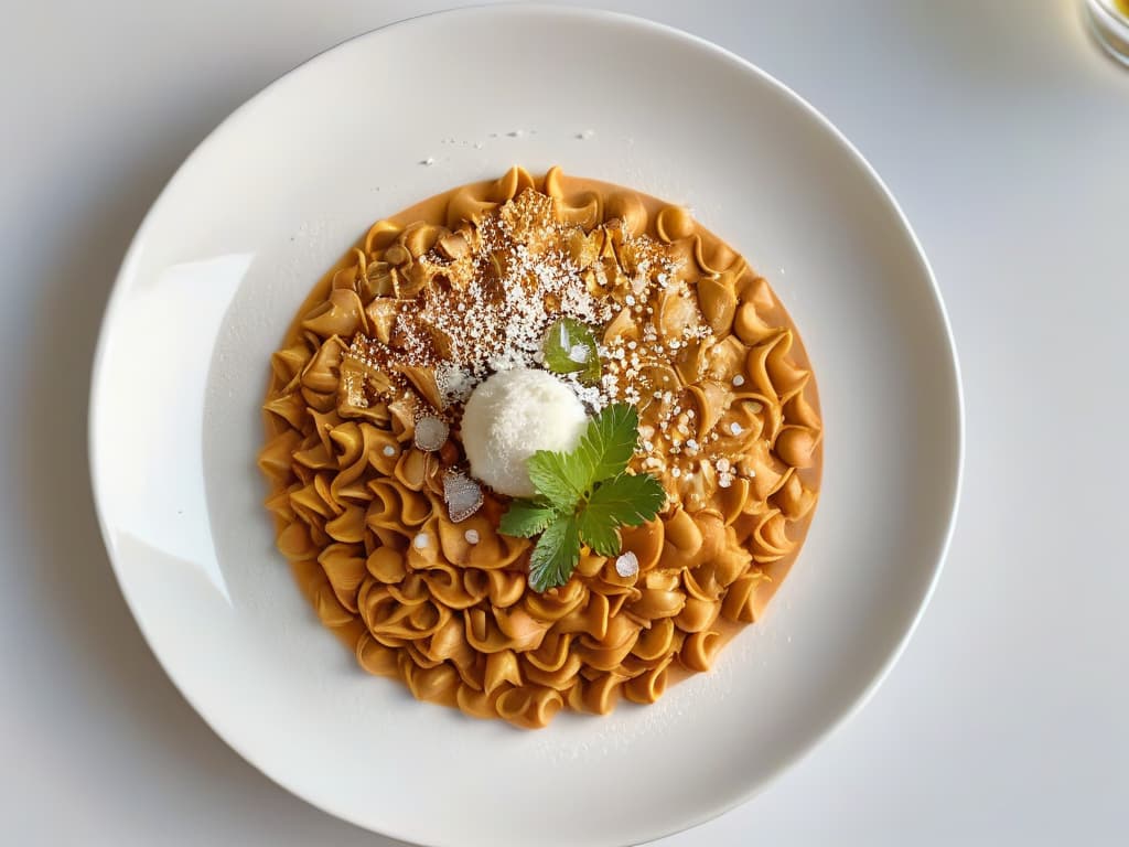  A closeup, ultradetailed image of a delicate, intricately designed cañihua grain resting on a pristine white porcelain dessert plate. The focus is crystal clear, capturing every minute detail of the grain's texture and colors, from its earthy browns to its subtle specks of white. Light softly glistens off the grain, emphasizing its natural beauty and inviting the viewer to appreciate its elegance and potential for enhancing desserts. hyperrealistic, full body, detailed clothing, highly detailed, cinematic lighting, stunningly beautiful, intricate, sharp focus, f/1. 8, 85mm, (centered image composition), (professionally color graded), ((bright soft diffused light)), volumetric fog, trending on instagram, trending on tumblr, HDR 4K, 8K