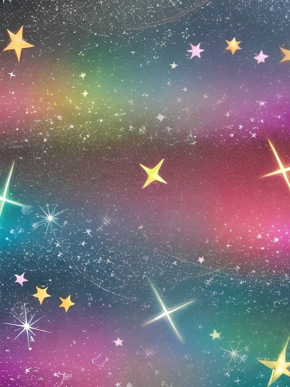  Cute musical notes and sparkling stars and gems wallpaper