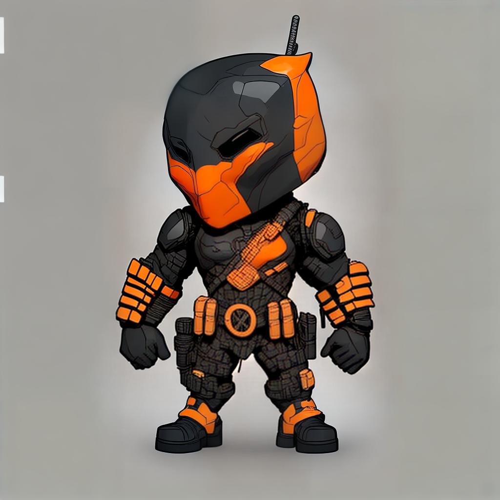 estilovintedois Crear un personaje divertido, que llame la atención a clientes y usuarios de una tienda q vende accesorios Gamer, el personaje debe basarse en el personaje de Deathstroke se debe combinar los colores negro y naranja, esto para q sea el avatar de la tienda.