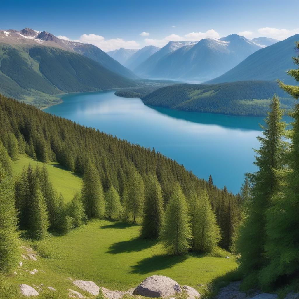  GALSTAT - a quiet ABC -GROPODOK ON THE BEAR OF Lake 🌿 View of the Lake and Mountains, Panorama Slove the view from above, RAW, Professional photo, 4K, hyper Details