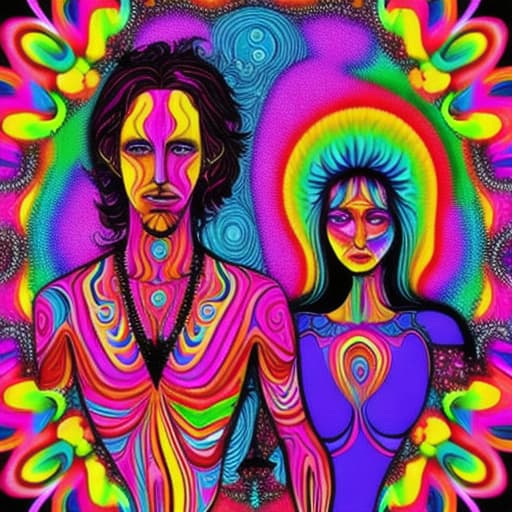  psychedelic woman and man