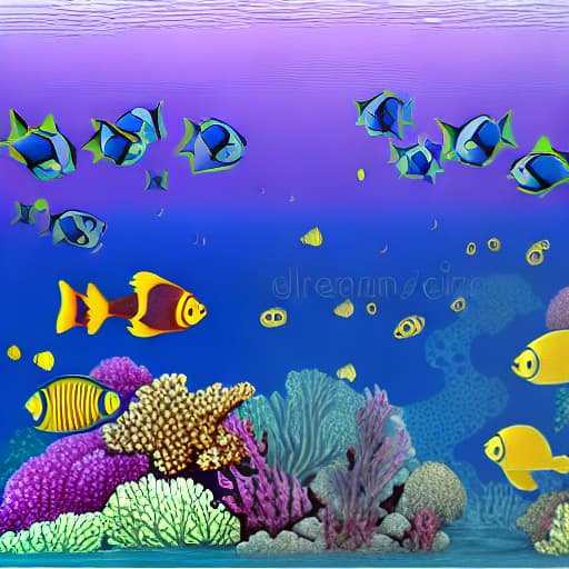  Underwater fish nature animal illustration water reef background