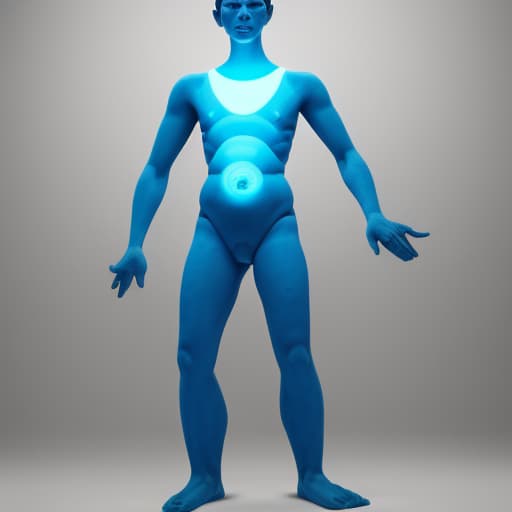  Giant blue human looking energy being