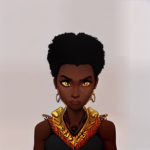 arcane style Draw me a very simple drawing or picture of a African woman with a Afro and the continent of Africa and animals! Draw something that will shook people and make easy for me to draw and add colors