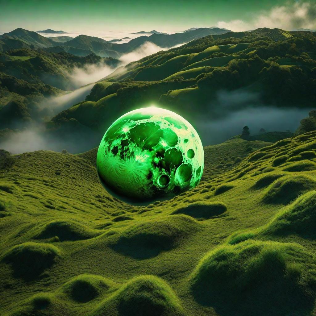  magnificent giant moon is eyeball vision unify bright green matrix eyeball evolution hyperrealistic, full body, detailed clothing, highly detailed, cinematic lighting, stunningly beautiful, intricate, sharp focus, f/1. 8, 85mm, (centered image composition), (professionally color graded), ((bright soft diffused light)), volumetric fog, trending on instagram, trending on tumblr, HDR 4K, 8K