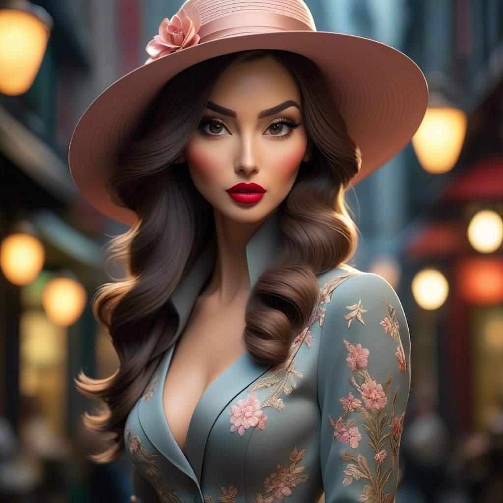  Under the hat in any season you will find an abyss of charm, She always has good manners, wear your hats, ladies hyperrealistic, full body, detailed clothing, highly detailed, cinematic lighting, stunningly beautiful, intricate, sharp focus, f/1. 8, 85mm, (centered image composition), (professionally color graded), ((bright soft diffused light)), volumetric fog, trending on instagram, trending on tumblr, HDR 4K, 8K