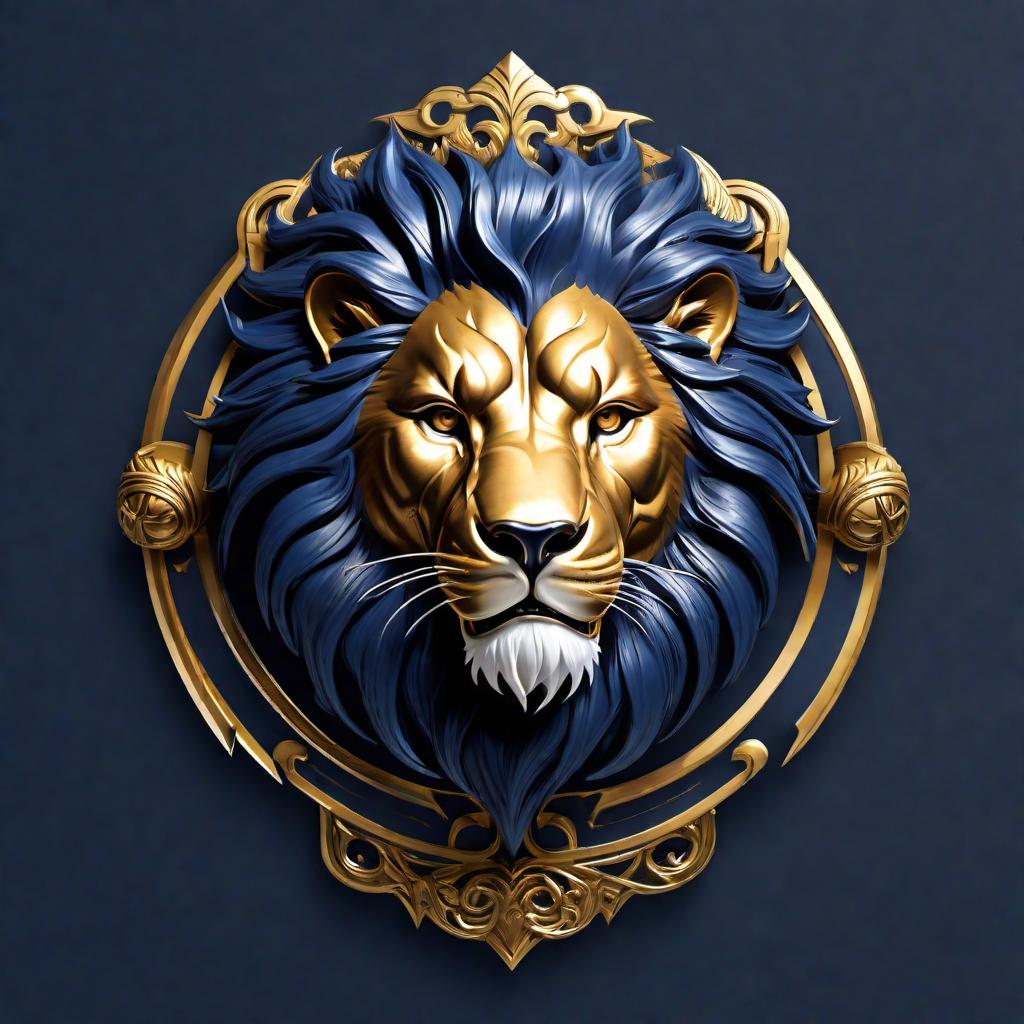  Create a fierce and royal logo for 'TrumaniKing' featuring a snarling lion, with a bold font for the name. The logo should evoke a sense of strength and leadership, use colors that represent regality, like gold and dark blue, and ensure the text 'TrumaniKing' is spelled correctly and prominently displayed. hyperrealistic, full body, detailed clothing, highly detailed, cinematic lighting, stunningly beautiful, intricate, sharp focus, f/1. 8, 85mm, (centered image composition), (professionally color graded), ((bright soft diffused light)), volumetric fog, trending on instagram, trending on tumblr, HDR 4K, 8K