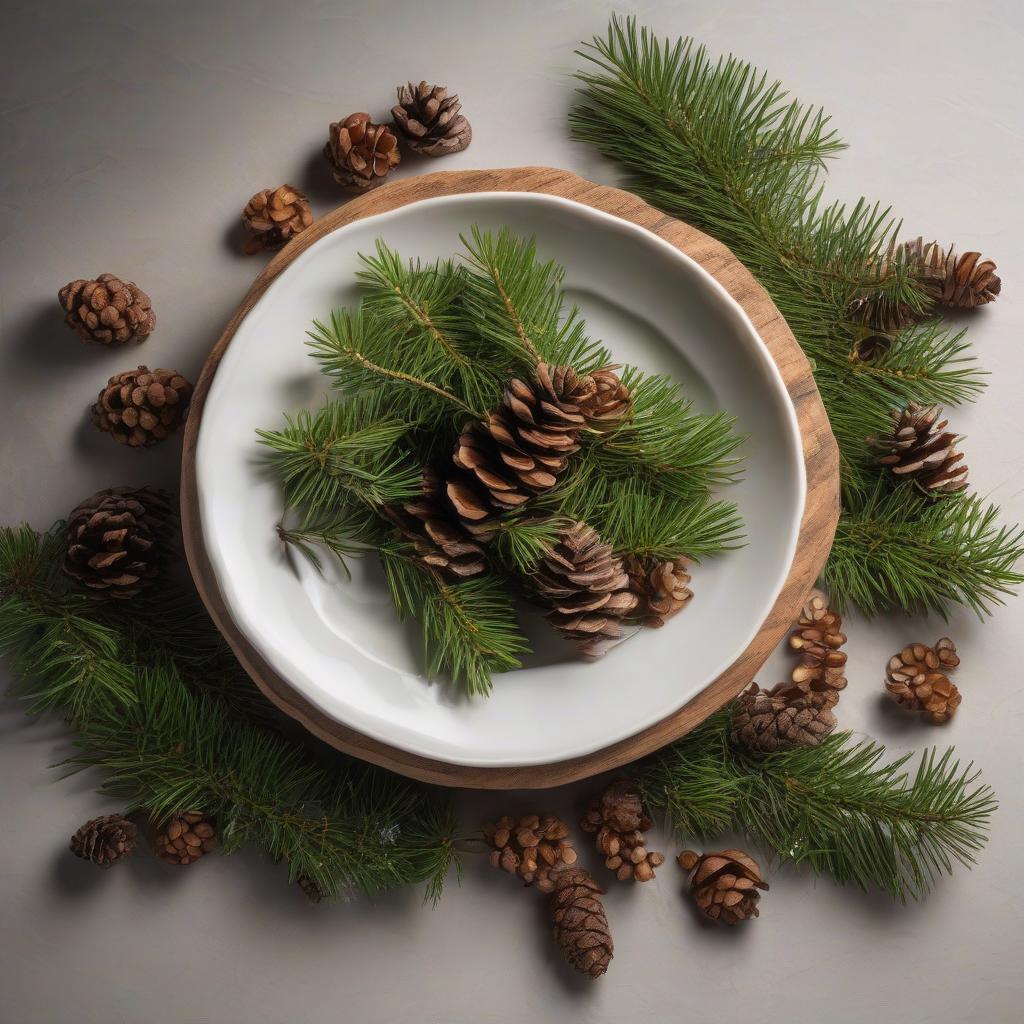  Photo of a Siberian fir coniferous tree, coniferous cones look beautiful in a food photo, molten peltate of life with the right food, pine nuts on a white plate. hyperrealistic, full body, detailed clothing, highly detailed, cinematic lighting, stunningly beautiful, intricate, sharp focus, f/1. 8, 85mm, (centered image composition), (professionally color graded), ((bright soft diffused light)), volumetric fog, trending on instagram, trending on tumblr, HDR 4K, 8K