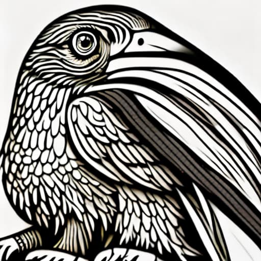  imagen bella lineal en blanco y negro para pintar. aguila pichon en forma de ilustracion