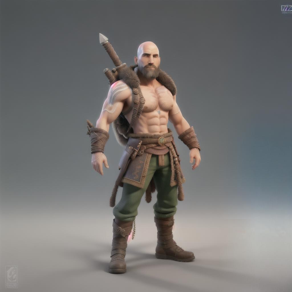  God of war hyperrealistic, full body, detailed clothing, highly detailed, cinematic lighting, stunningly beautiful, intricate, sharp focus, f/1. 8, 85mm, (centered image composition), (professionally color graded), ((bright soft diffused light)), volumetric fog, trending on instagram, trending on tumblr, HDR 4K, 8K