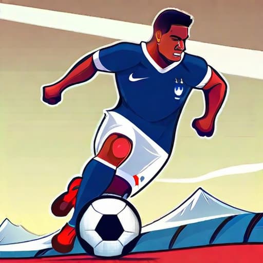  strong man playing soccer in the france national team