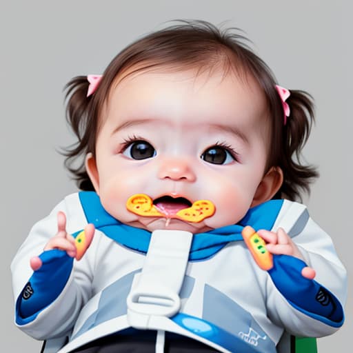  Generate a baby eating animation,