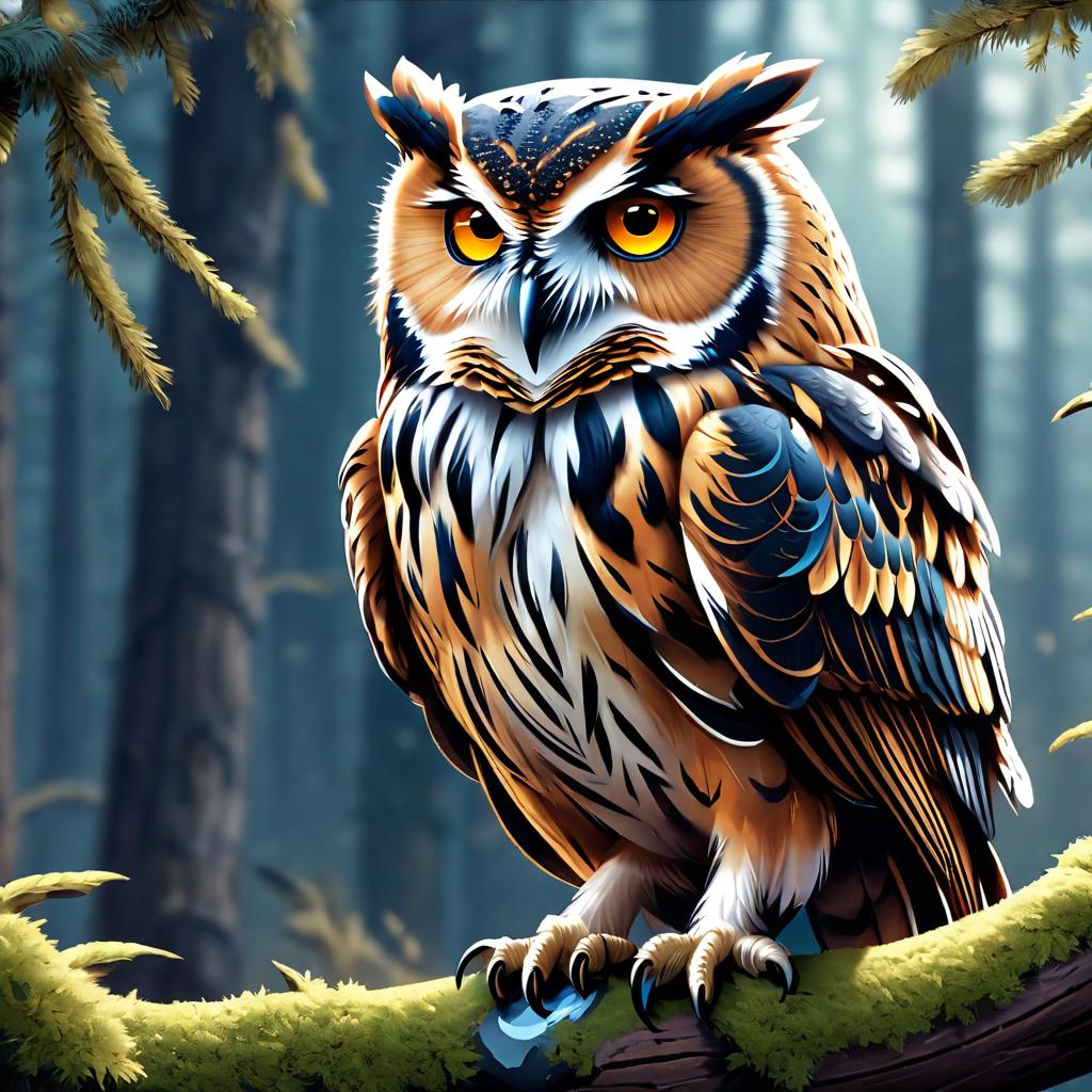 owl, HQ, Hightly detailed, 4k