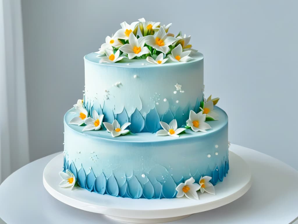  A closeup, ultradetailed image of a delicate, intricate wedding cake being meticulously decorated with elegant white icing flowers and intricate lacelike patterns, showcasing the precision and artistry involved in creating a stunning confection for a special occasion. hyperrealistic, full body, detailed clothing, highly detailed, cinematic lighting, stunningly beautiful, intricate, sharp focus, f/1. 8, 85mm, (centered image composition), (professionally color graded), ((bright soft diffused light)), volumetric fog, trending on instagram, trending on tumblr, HDR 4K, 8K