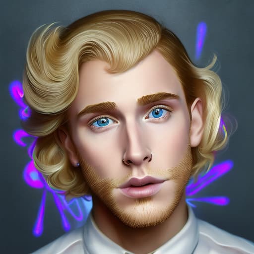 portrait+ style british queer youtuber blonde very cute dude face