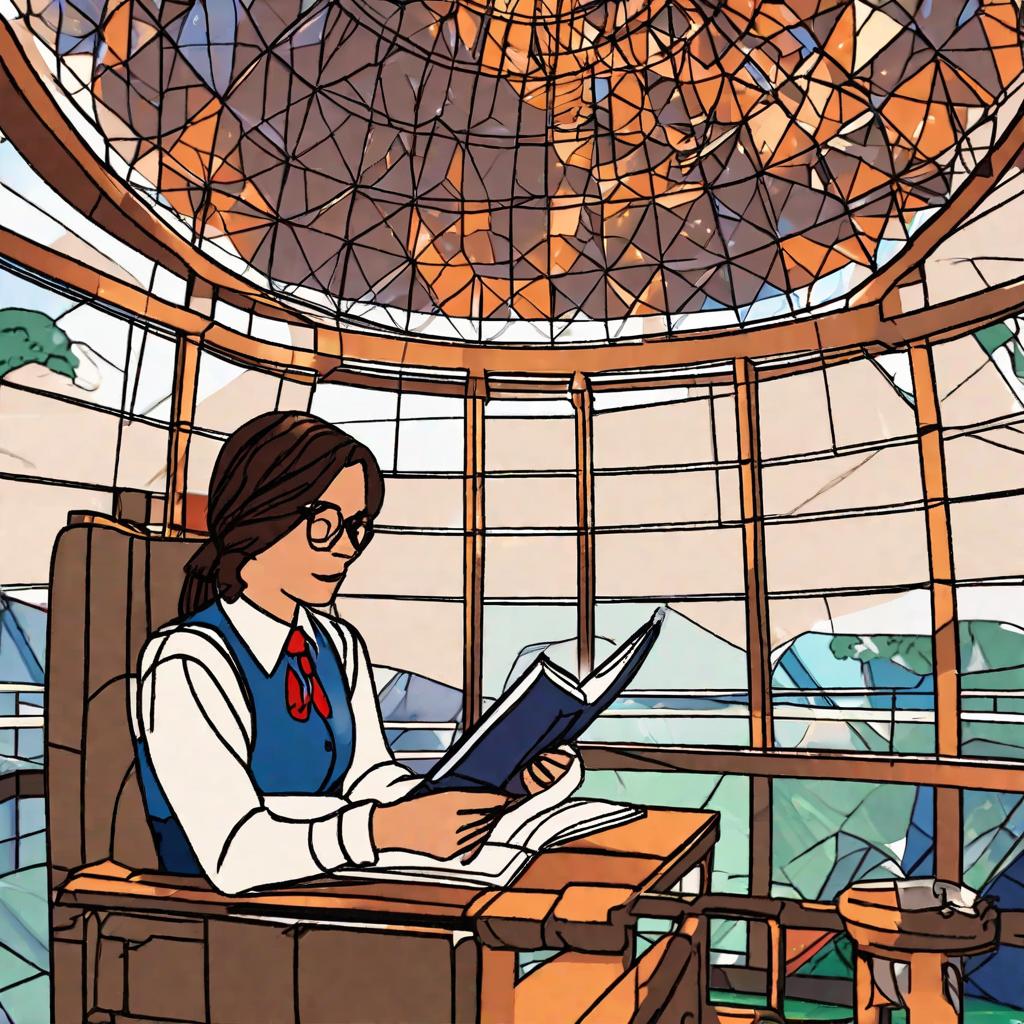  masterpiece, best quality,Please draw me a picture of Clara reading a book in the game Collapse Star Dome Railway.