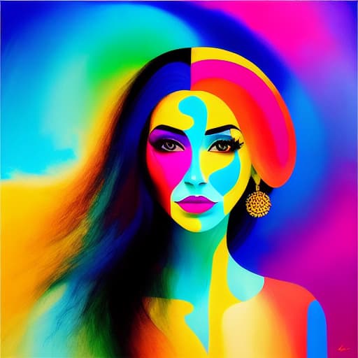  Colorful abstract 
lady