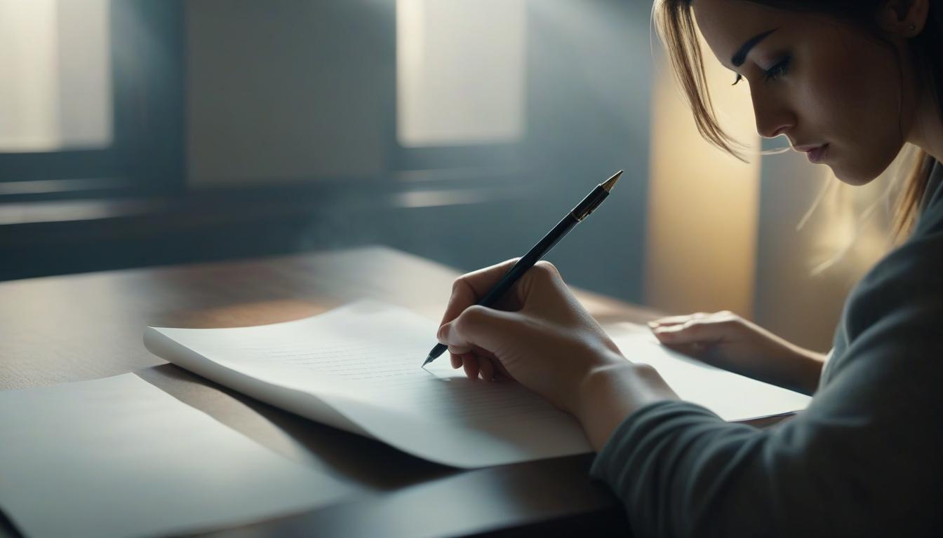  A girl is writing dots on a sheet of paper. hyperrealistic, full body, detailed clothing, highly detailed, cinematic lighting, stunningly beautiful, intricate, sharp focus, f/1. 8, 85mm, (centered image composition), (professionally color graded), ((bright soft diffused light)), volumetric fog, trending on instagram, trending on tumblr, HDR 4K, 8K