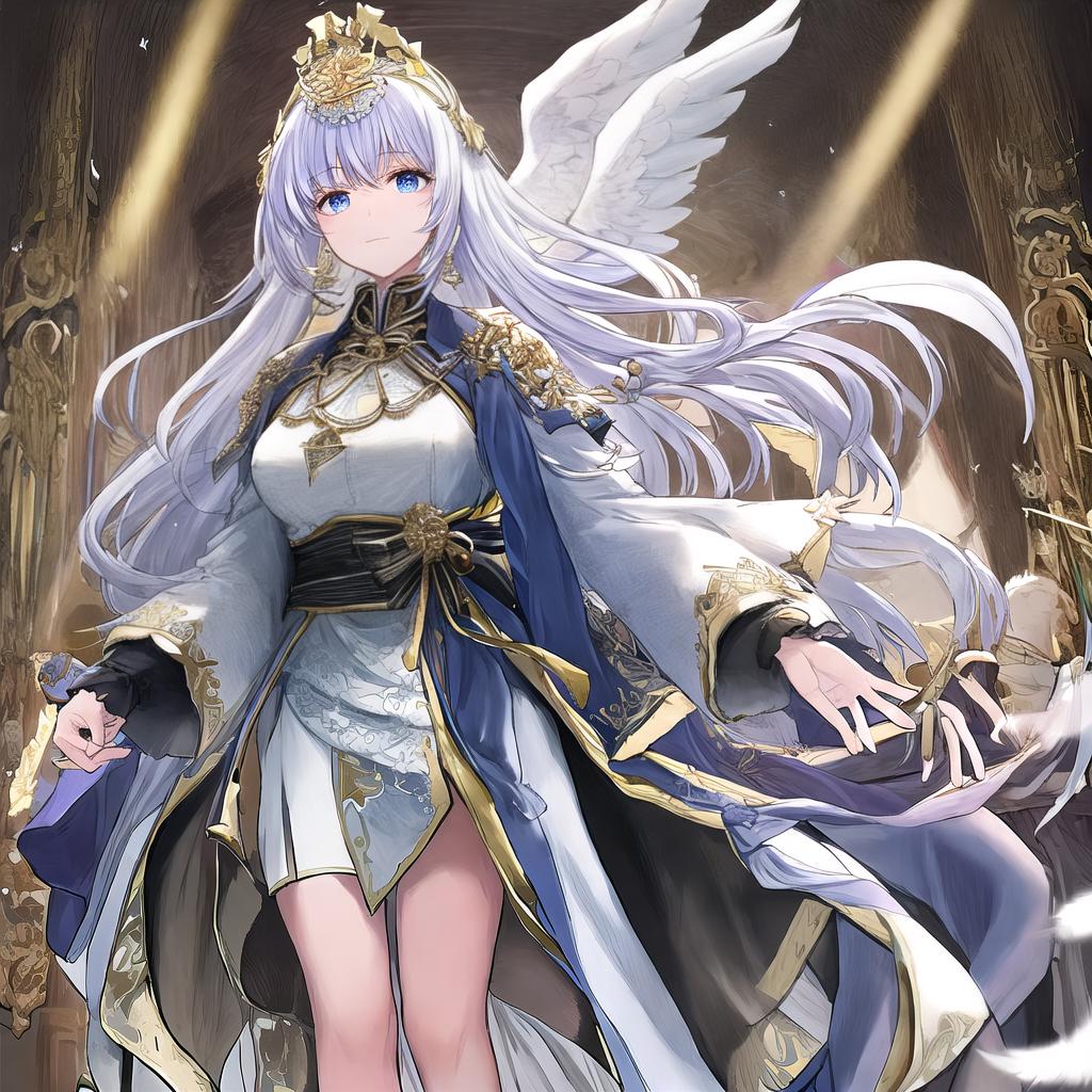  masterpiece, best quality, 1 angel, solo, wings,, blue eyes, jewelry, long hair, watching audience, earrings, white wings, thigh height, feather wings, angel wings, lips, hair accessories, hair,, white thigh height, angel, cowboy lens, pointed ears, realistic,, big, black silk, standing, masterpiece, top quality, best quality,8k resolution