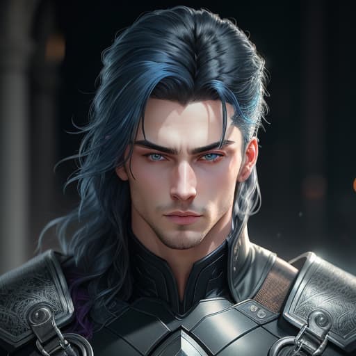  dark raven-like, hair, icy blue eyes porcelain skin, athletic build, very handsome , hyperrealistic, high quality, highly detailed, perfect lighting, intricate, sharp focus, f/1. 8, 85mm, (centered image composition), (professionally color graded), ((bright soft diffused light)), trending on instagram, HDR 4K, 8K