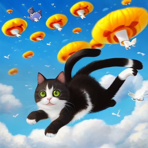  A flying cat,