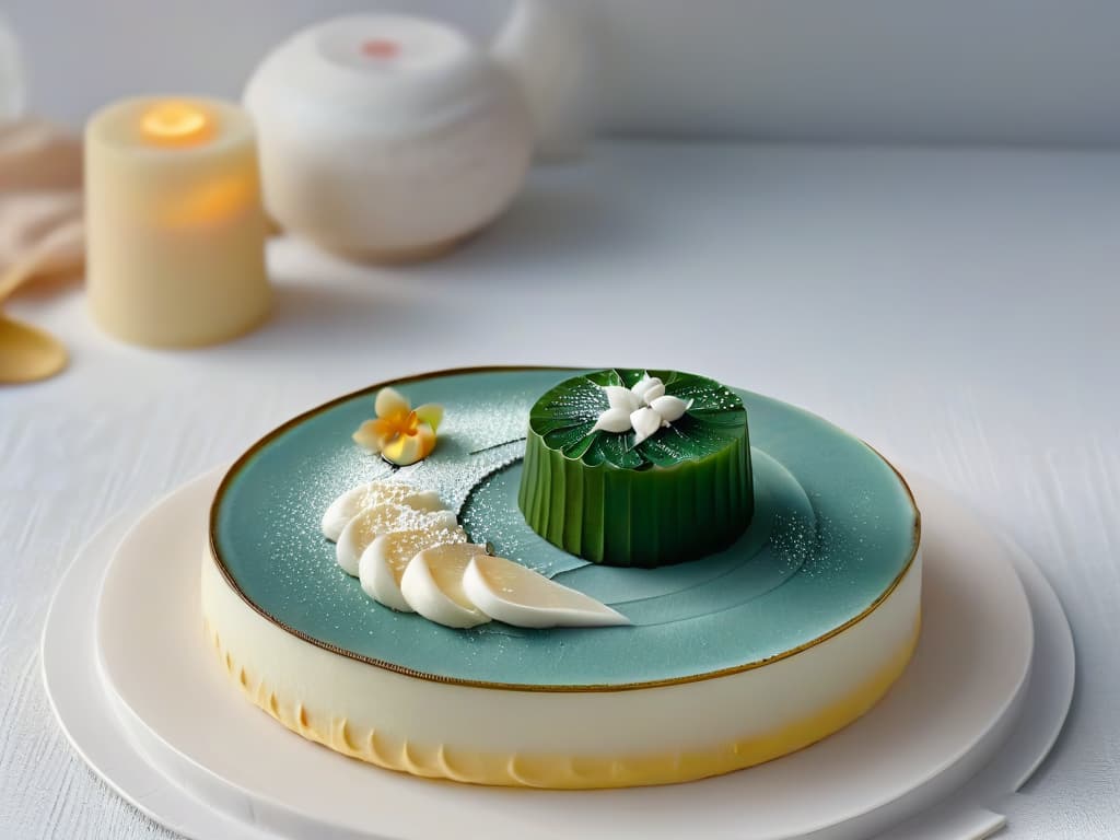  An exquisitely detailed image of a traditional Japanese wagashi confection, meticulously crafted with precision and delicate artistry. The wagashi is elegantly placed on a simple, minimalist white plate, showcasing its intricate design and vibrant colors. The soft, natural lighting highlights the intricate details of the sweet treat, inviting viewers to appreciate the fine craftsmanship and sophistication of Japanese dessert artistry. hyperrealistic, full body, detailed clothing, highly detailed, cinematic lighting, stunningly beautiful, intricate, sharp focus, f/1. 8, 85mm, (centered image composition), (professionally color graded), ((bright soft diffused light)), volumetric fog, trending on instagram, trending on tumblr, HDR 4K, 8K