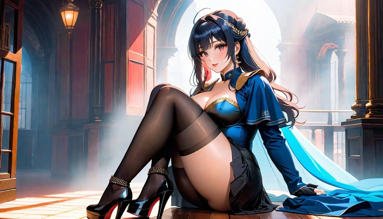  breathtaking . (masterpiece, high quality, texturing: 1.3), double exposure, Beautiful plump . 30 years. Makeup, plump lips with red lipstick. Large open hips. Top, short and stockings. He sits with his shoulders back, just like in the picture. Full length view. A tall sits . She is 30 year. Big Blue eyes. Full juicy lips. Magnificent figure, beautiful large s and wide hips, tender look, desire, pion, , attractiveness, looking up, parted lips, style inspired by Enki Bilal and Mark Brooks, long hair . award winning, professional, highly detailed hyperrealistic, full body, detailed clothing, highly detailed, cinematic lighting, stunningly beautiful, intricate, sharp focus, f/1. 8, 85mm, (centered image composition), (professionally color graded), ((bright soft diffused light)), volumetric fog, trending on instagram, trending on tumblr, HDR 4K, 8K