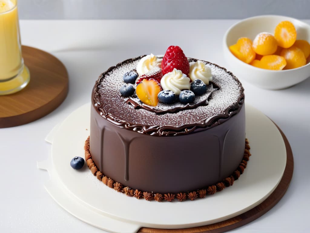  A highresolution, ultradetailed image split in half vertically. On the left side, a classic dessert like a decadent chocolate cake, rich in calories and sugar, beautifully presented on a fancy plate with a dollop of whipped cream. On the right side, a trendy, healthier dessert option such as a colorful açai bowl topped with fresh fruits, nuts, and seeds, arranged meticulously in a stylish bowl. The contrast between the indulgent classic and the nutritious trend is striking, showcasing the nutritional differences between the two dessert choices. hyperrealistic, full body, detailed clothing, highly detailed, cinematic lighting, stunningly beautiful, intricate, sharp focus, f/1. 8, 85mm, (centered image composition), (professionally color graded), ((bright soft diffused light)), volumetric fog, trending on instagram, trending on tumblr, HDR 4K, 8K