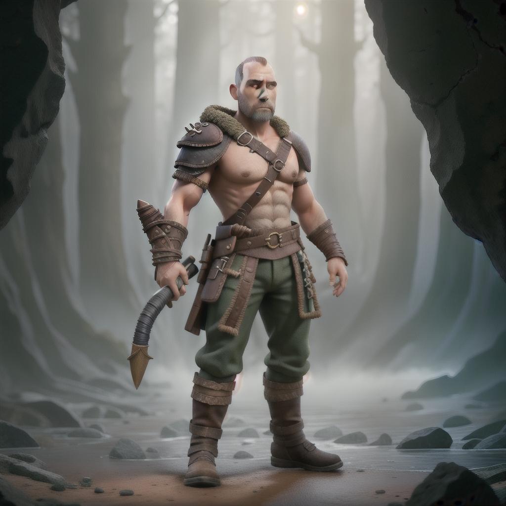  God of war hyperrealistic, full body, detailed clothing, highly detailed, cinematic lighting, stunningly beautiful, intricate, sharp focus, f/1. 8, 85mm, (centered image composition), (professionally color graded), ((bright soft diffused light)), volumetric fog, trending on instagram, trending on tumblr, HDR 4K, 8K