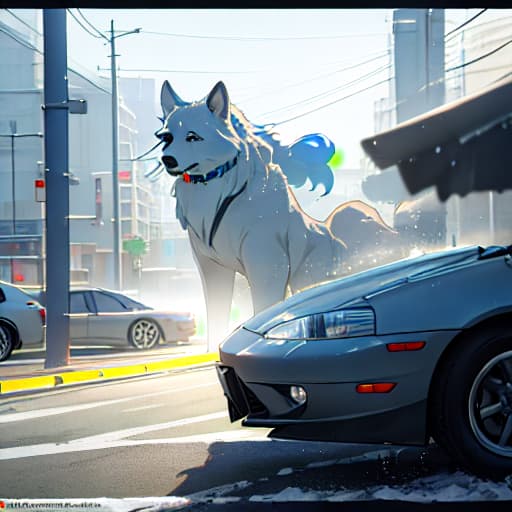  (car wash), anime, highly detailed, 4k, high quality, trending on art station hyperrealistic, full body, detailed clothing, highly detailed, cinematic lighting, stunningly beautiful, intricate, sharp focus, f/1. 8, 85mm, (centered image composition), (professionally color graded), ((bright soft diffused light)), volumetric fog, trending on instagram, trending on tumblr, HDR 4K, 8K