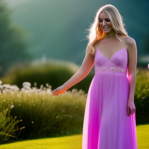 women in sundress outdoors blond hair nsfw  hyperrealistic, full body, detailed clothing, highly detailed, cinematic lighting, stunningly beautiful, intricate, sharp focus, f/1. 8, 85mm, (centered image composition), (professionally color graded), ((bright soft diffused light)), volumetric fog, trending on instagram, trending on tumblr, HDR 4K, 8K