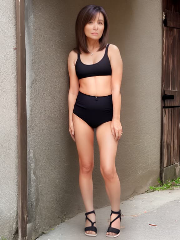  whity old mature, 60year , brown hair, brown eyes, unclothing, standing pose, small , no , no , a bit black under hair natural , cute hip, Don't cover a body with clothing, ,not so beautiful fece, saggy , narrow eyes, female