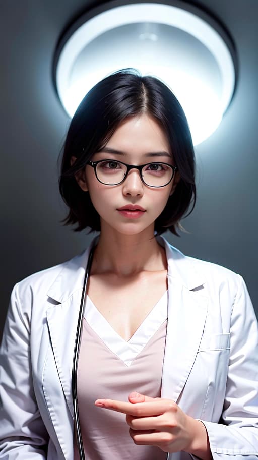  Best quality, masterpiece, ultra high res, (photorealistic:1.4), raw photo, (detail face:1.3), (realistic skin), deep shadow, dramatic lighting, white coat, glasses, dentist, kind, black hair, hospital, professional, caring, medical, healthcare, intelligent, expertise, friendly, stethoscope, scrubs, examination, patient, diagnosis, treatment, dental, deep shadow, dramatic lighting, portrait, portrait size, unedited, symmetrical balance