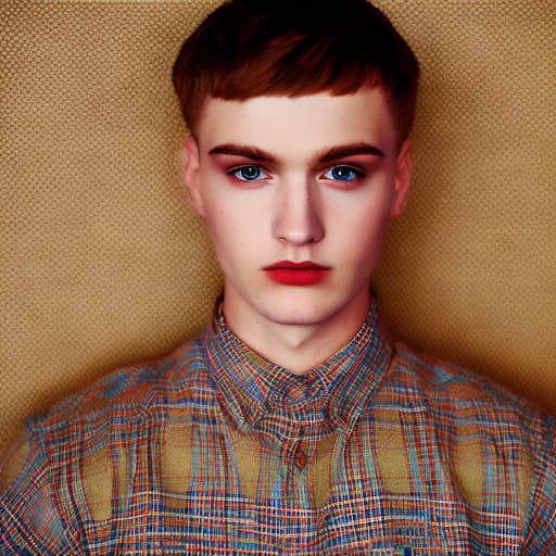 portrait+ style russian homosexual queer twink blonde very cute dude face