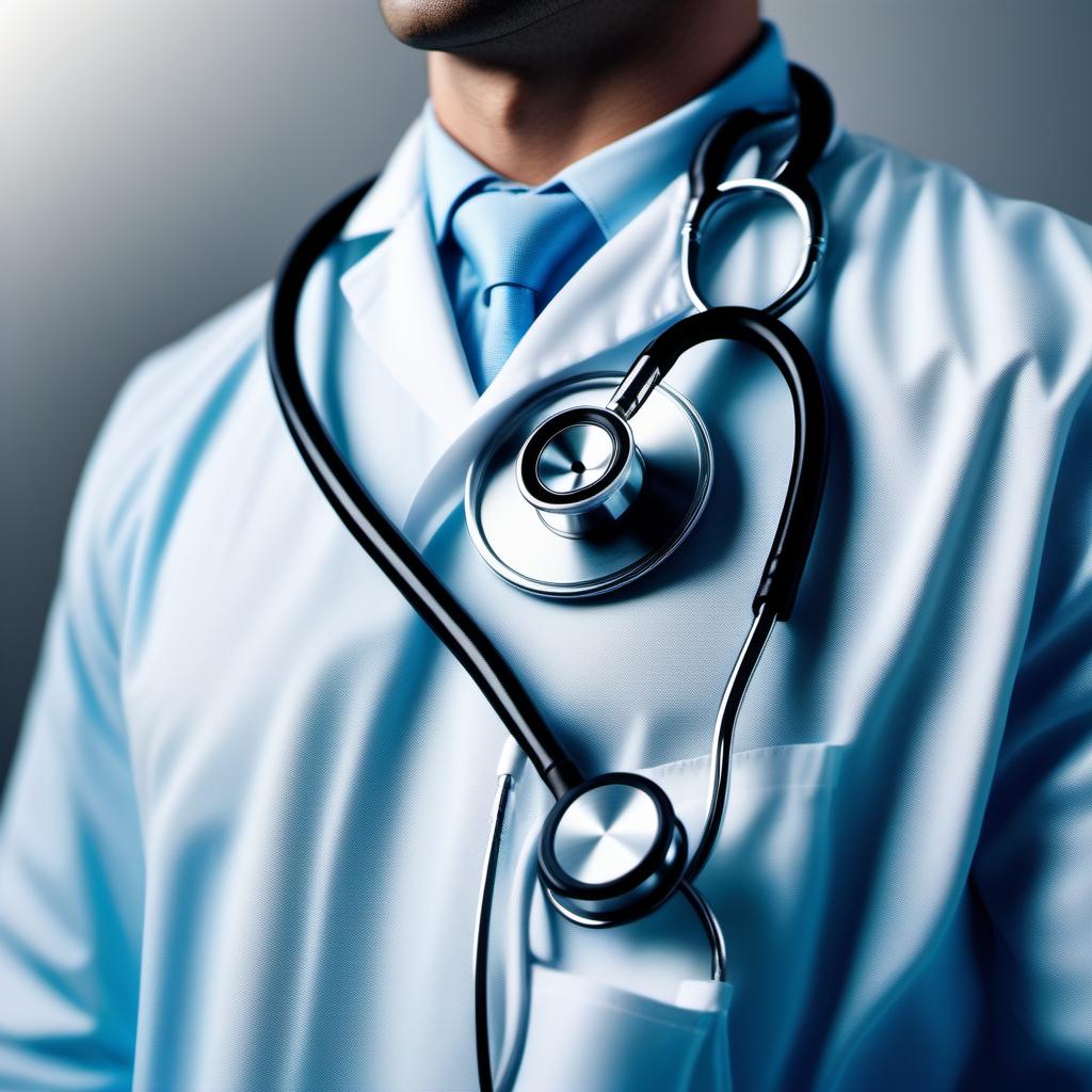  a medical stethoscope, highly detailed, photorealistic hyperrealistic, full body, detailed clothing, highly detailed, cinematic lighting, stunningly beautiful, intricate, sharp focus, f/1. 8, 85mm, (centered image composition), (professionally color graded), ((bright soft diffused light)), volumetric fog, trending on instagram, trending on tumblr, HDR 4K, 8K