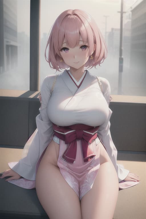  highres,realistic,best quality, masterpiece,1,japanese idol , face:1.4,blush,blunt bangs,short pink hair, (big s),,skinny,pink s,Sweat skin,paizuri, at bus stop,look up, ,,( on skin, on stomach), hyperrealistic, full body, detailed clothing, highly detailed, cinematic lighting, stunningly beautiful, intricate, sharp focus, f/1. 8, 85mm, (centered image composition), (professionally color graded), ((bright soft diffused light)), volumetric fog, trending on instagram, trending on tumblr, HDR 4K, 8K