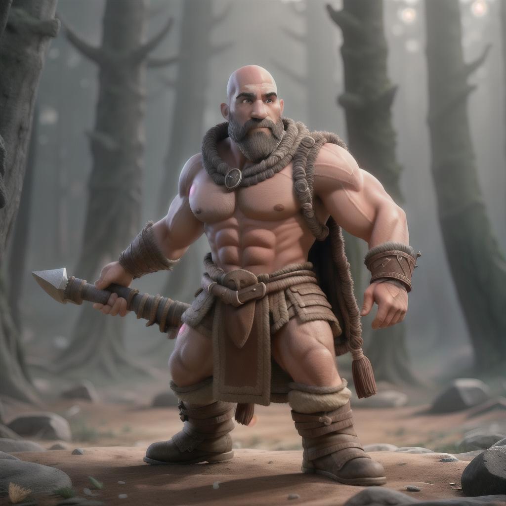  God of war hyperrealistic, full body, detailed clothing, highly detailed, cinematic lighting, stunningly beautiful, intricate, sharp focus, f/1. 8, 85mm, (centered image composition), (professionally color graded), ((bright soft diffused light)), volumetric fog, trending on instagram, trending on tumblr, HDR 4K, 8K