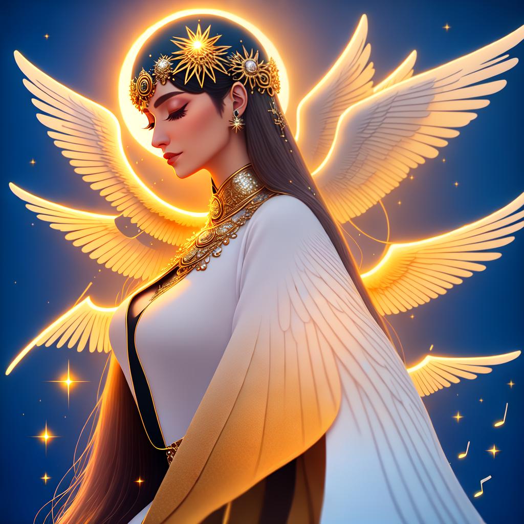 in OliDisco style Music Techno Armony Bravery Fantasy Legendary Sensuality Spirituality Angel Emotion Beautiful