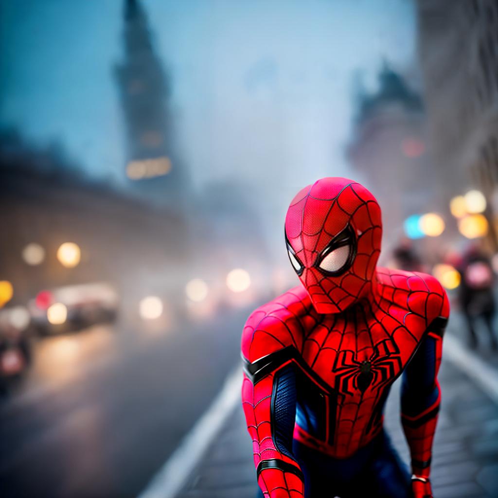 Spider-Man in Moscow ,highly detailed, cinematic lighting, stunningly beautiful, intricate, sharp focus, f1. 8, 85mm, (centered image composition), (professionally color graded), ((bright soft diffused light)), volumetric fog, trending on instagram, trending on tumblr, HDR 4K, 8K