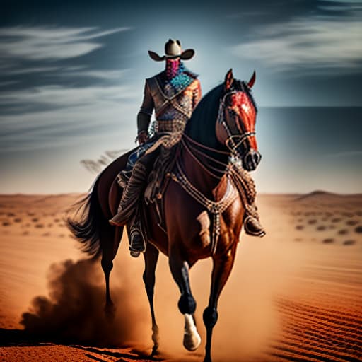 estilovintedois cowboy version mad max hyperrealistic, full body, detailed clothing, highly detailed, cinematic lighting, stunningly beautiful, intricate, sharp focus, f/1. 8, 85mm, (centered image composition), (professionally color graded), ((bright soft diffused light)), volumetric fog, trending on instagram, trending on tumblr, HDR 4K, 8K