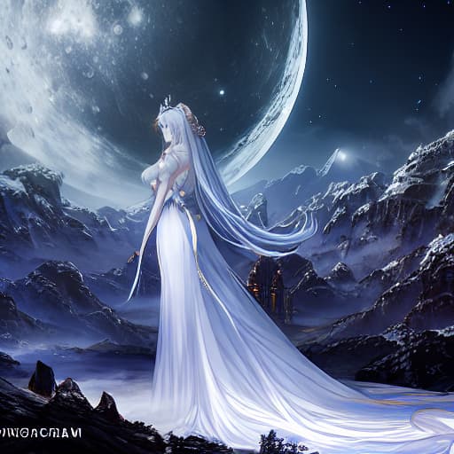  moon princess Ethereal Elegance hyperrealistic, full body, detailed clothing, highly detailed, cinematic lighting, stunningly beautiful, intricate, sharp focus, f/1. 8, 85mm, (centered image composition), (professionally color graded), ((bright soft diffused light)), volumetric fog, trending on instagram, trending on tumblr, HDR 4K, 8K