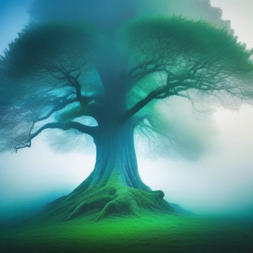  watercolor style, logo of a tree, green and blue hyperrealistic, full body, detailed clothing, highly detailed, cinematic lighting, stunningly beautiful, intricate, sharp focus, f/1. 8, 85mm, (centered image composition), (professionally color graded), ((bright soft diffused light)), volumetric fog, trending on instagram, trending on tumblr, HDR 4K, 8K