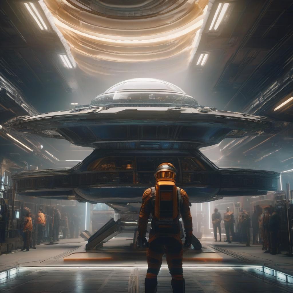  "Journey to space with a cyberspace style spaceship, a three quarter view, and 4K detailing." hyperrealistic, full body, detailed clothing, highly detailed, cinematic lighting, stunningly beautiful, intricate, sharp focus, f/1. 8, 85mm, (centered image composition), (professionally color graded), ((bright soft diffused light)), volumetric fog, trending on instagram, trending on tumblr, HDR 4K, 8K