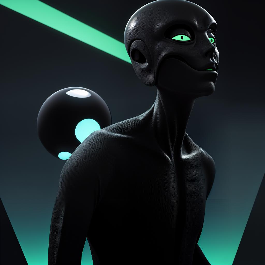  masterpiece, best quality, A detailed prompt for a logo design featuring an alien head in a portrait style: Create a striking logo design of an alien head with intricate details and unique features. Set the environment in a futuristic cityscape, with neon lights illuminating the surroundings. The mood should be mysterious and otherworldly, evoking a sense of curiosity and wonder. The style should be a fusion of modern and minimalist, with clean lines and subtle gradients to give the alien head a sleek and futuristic look. Realize this design using a digital illustration software, utilizing 3D modeling techniques to add depth and realism to the alien head. Experiment with lighting and shading to enhance the overall composition and create a