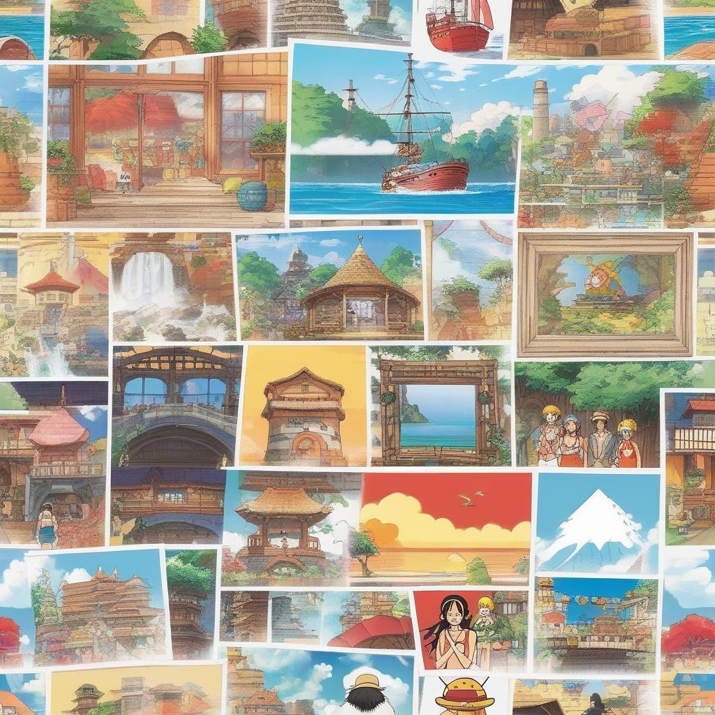  ((One Piece x Studio Ghibli)) in frame, 8K