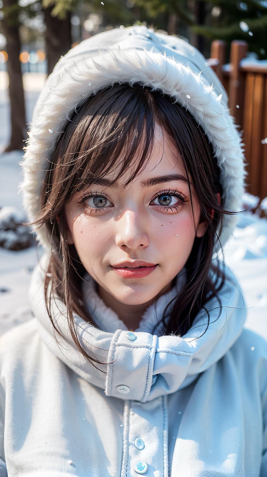  ultra high res, (photorealistic:1.4), raw photo, (realistic face), realistic eyes, (realistic skin), <lora:XXMix9_v20LoRa:0.8>, ((((masterpiece)))), best quality, very_high_resolution, ultra-detailed, in-frame, snow, winter, cold, snowflake, snowman, snowy landscape, pure, white, freezing, icy, frost, sledding, skiing, snowball fight, snow angel, snow-covered trees, snowfall, blizzard, snowstorm, frozen