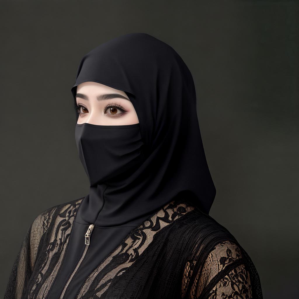  masterpiece, best quality, woman in niqab realistic