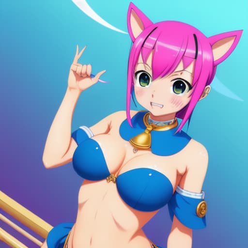  futa, dickgirl, girl with a, huge, testicles,,, anime girl, Nami, one piece, masterpiece,,, shoulder tattoo, earrings, collar, animal ears, cat ears, tail, high heels, treasure vault, Stealing gold lingot, silence gesture, index on mouth, naugthy smile